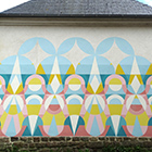 Peinture murale parcours A ciel ouvert Bazouges Marine Bouilloud 2018